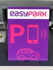 Tagliando rigido plastificato EASYPARK 11x8 cm tagliandino app Easy Park