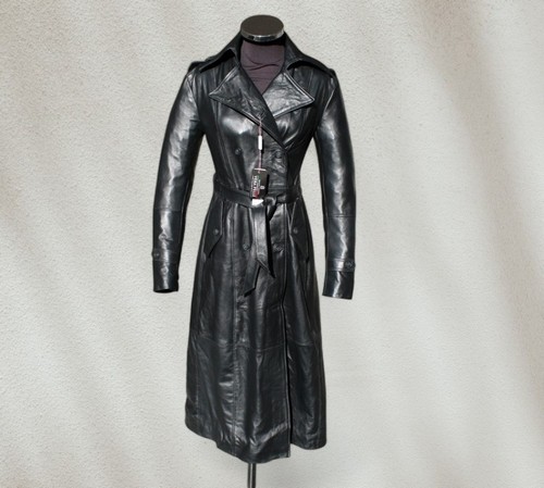 Trench cappotto pelle donna