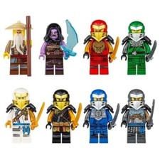8PCS MINIFIGURE NINJAGO MASTER SENSEI WU NINJA LLOYD BLOCCHI DI COSTRUZIONE GIOCATTOLO FAI DA TE HOT