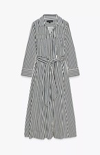 ZARA ABITO CAMICIA A RIGHE