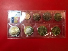 SERIE ANDORRA 8 MONETE FDC ANNI MISTI MIX  安道爾  アンドラ ANDORRE