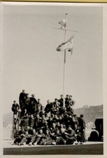 foto  ACCADEMIA AERONAUTICA  nisida napoli aviatori in tuta gara atletica 