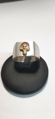 Anello uomo teschio oro - in,