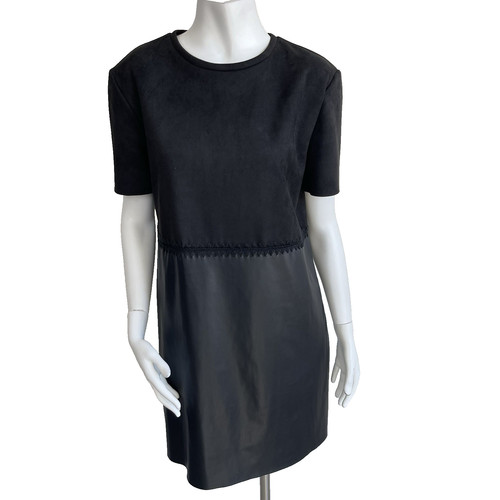 Mini abito zara nero ecopelle - mini,