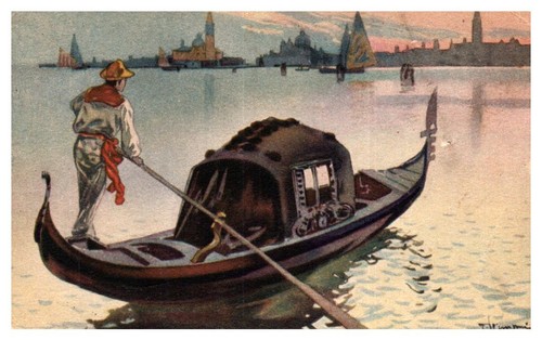 Gondola venezia cartolina di - venezia,