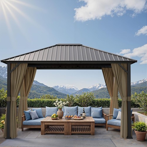 10x12 hardtop gazebos heavy - hardtop,