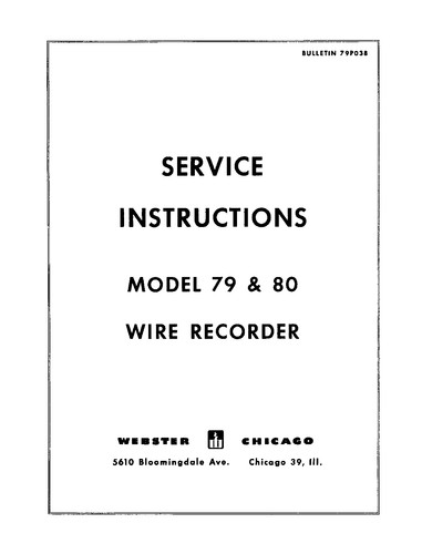 Webster chicago 80 - webster,