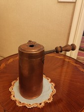 Burriera in Rame con coperchio. E Manico In Legno. 