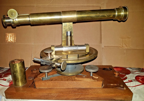 Theodolite ancien bronze - ancien,