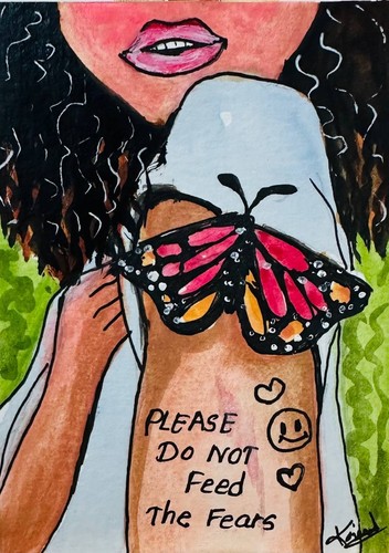 Quadro acquerello ragazza