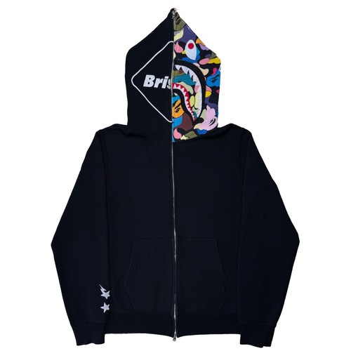 Felpa con cappuccio bape x - [l],