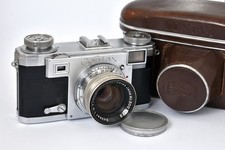 Fotocamera Vintage Contax IIa + Zeiss Jena Sonnar 50mm 1:2 (anno 1950) bloccata