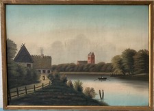 Vecchio Quadro a Olio Antico