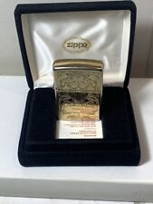 Zippo lighter  jewerly collection mod. 320 A laminato oro  floral double usato