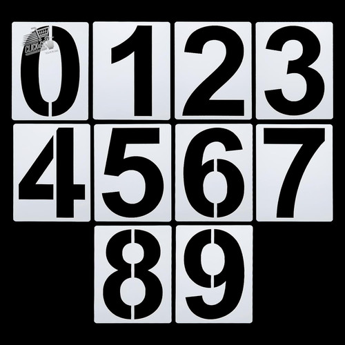 Stencil numeri grandi 7cm - grandi, 12,7cm