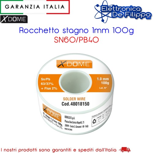 Rocchetto stagno 100gr 1mm - rocchetto, 100gr.