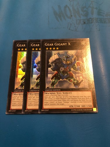 Yugioh super rare gear - 3x,