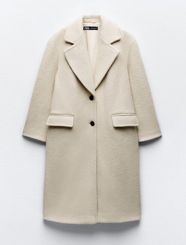 Cappotto zara bouclé ecrù - bouclÉ,