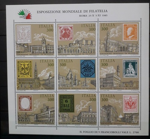 1985 italia foglietto - italia,