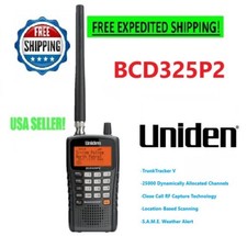 Scanner Polizia Uniden BCD325P2 Radio Digitale Portatile Mobile Trunking Antenna  