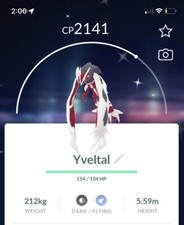 Shiny Yveltal Pokemon Gen6 Go