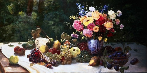 Quadro natura morta - natura, frutta