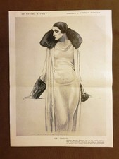 Attrice Vera Vergani nel 1925 Disegno Marcello Dudovich e Morte di Enrico Thovez