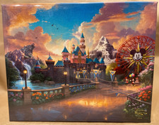 Disneyland Resort Two Parks One Land Gallery Wrap Thomas Kinkade Studios certificato di autenticità nuovo