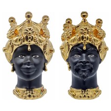 TESTE DI MORO H40 ORO VERUS CERAMICA CALTAGIRONE