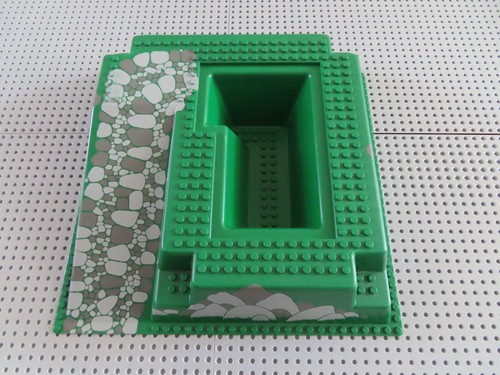 Lego piastra verde rampa - piastra,