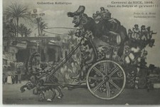 NIZZA - Carnevale di Nizza - 1908 - Carro  del satiro - viaggiata      -- var552