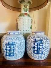 Coppia Di Vasi Cina Ginger Jar Doppia Felicità