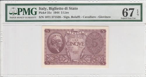 Italy biglietto stato 5 - italy,, di