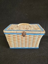 Vintage Cestino Asilo in Plastica e Legno