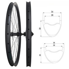 Set ruote carbonio mountain bike 29er larghezza 34mm 36mm BOOST tubeless senza gancio 28h