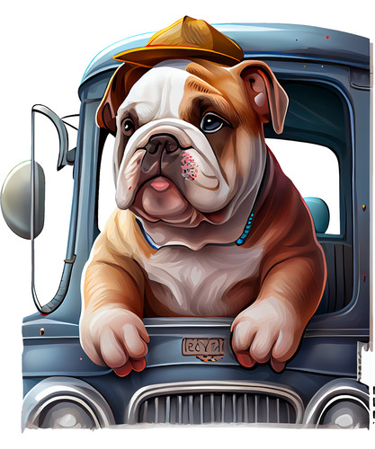 Adesivi auto bulldog inglese - bulldog,