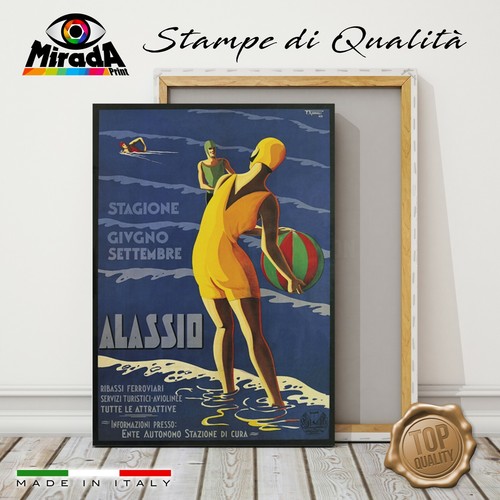 Quadro vintage alassio - vintage, riviera