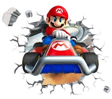 Decalcomania da parete Super Mario adesivi arte 3D camera da letto vinile murale bambini asilo nido 1