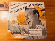 Russ Hodges ‎– The Giants Win The Pennant! 1952 Chesterfield Ltd. Ed. Vinyl VG