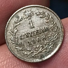 1 CENTESIMO 1908 R VALORE MONETA VITTORIO EMANUELE III° REGNO D’ITALIA