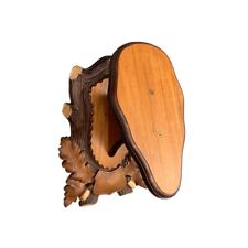 Scudo di legno per trofeo muflone. Pannello. Corna. Caccia. 35x23cm 032502