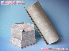 ?  LORIS OF FLORENCE Vintage 1980 fiori PORTAPENNE scrivania + CARTA rifascio ✿