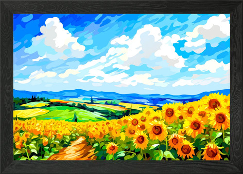 Quadro paesaggio campo - , di