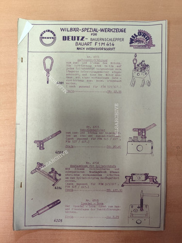 Deutz wilbär utensili - wilbär,