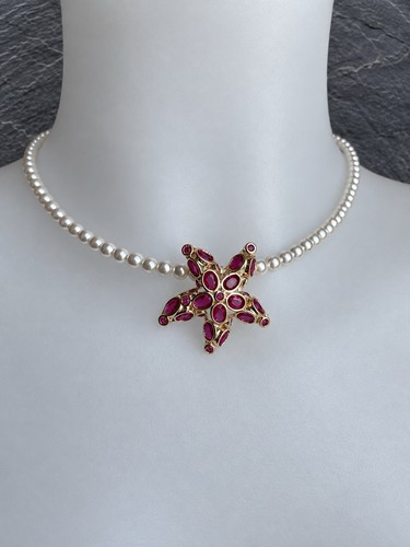 Collana girocollo con perle - , di