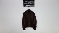 Dolce&Gabbana Black Label Run. Giacca di pelle con placca logo BIKER 46 IT 36 US 1690$