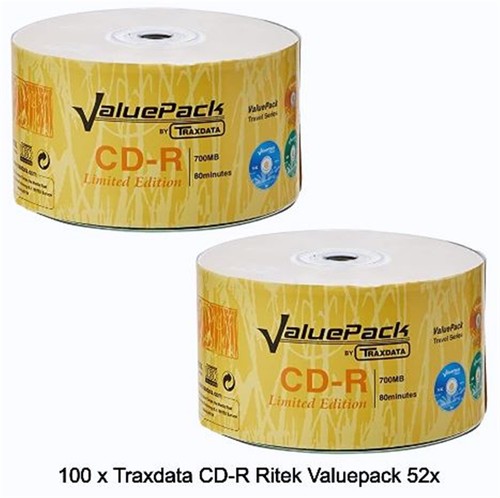 100 traxdata r ritek - 100, x