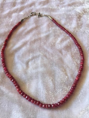 Collana rubini sfaccettati - di,