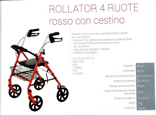 Deambulatore rollator ruote - deambulatore,
