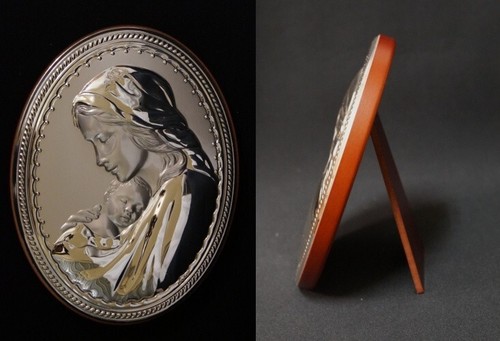 Madonna con bambino argento - con,